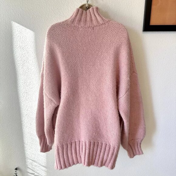 Lisa Says Gah Baby Pink Cece Turtleneck Bow Sweater XL 2X XXL Plus Size - Picture 9 of 11